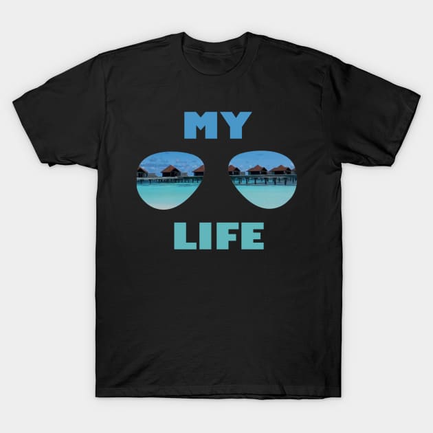 Summer Holiday Sunglasses Reflection T-Shirt by KZK101